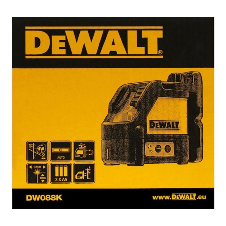 Nivel láser autonivelante rojo DeWalt | Líneas en cruz