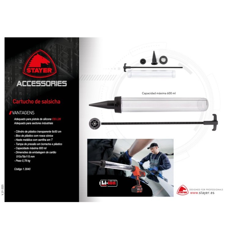 Cartucho 600 ml para salchichas CG L20 Stayer