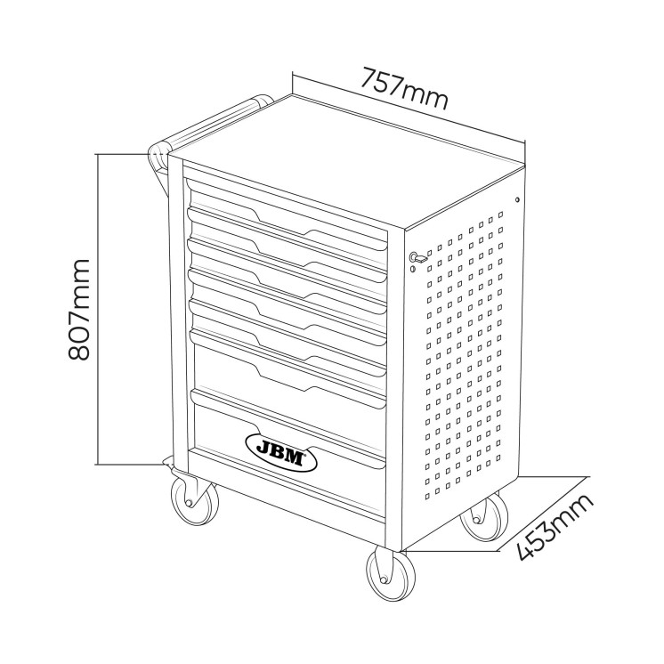 Carro de herramientas JBM 7 cajones