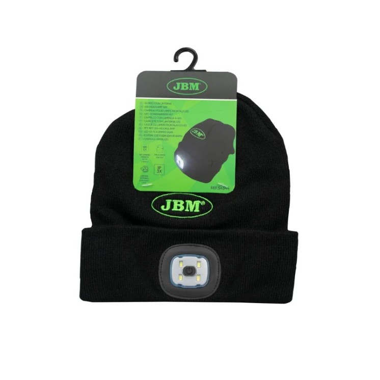 Gorro Linterna LED 120 lm JBM 54344 Recargable USB