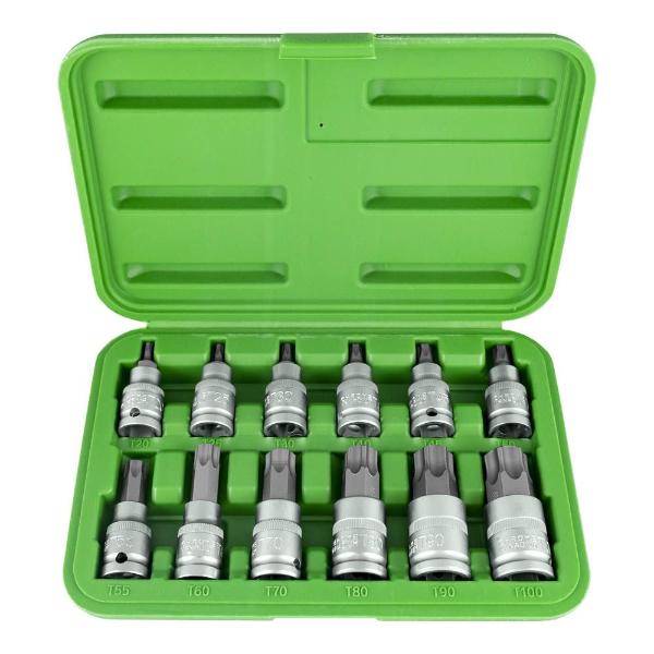 Estuche de puntas Torx, 12 Piezas 1/2''