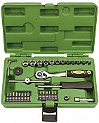 Estuche herramientas 36 piezas c/Vasos Spline 1/4