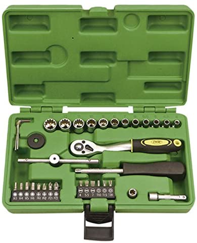 Estuche herramientas 36 piezas c/Vasos Spline 1/4