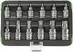 Estuche Puntas Torx CROMADO 12 Piezas 1/2