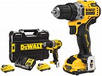 Taladro atornillador sin esc. 12V, 2 bat., maletín