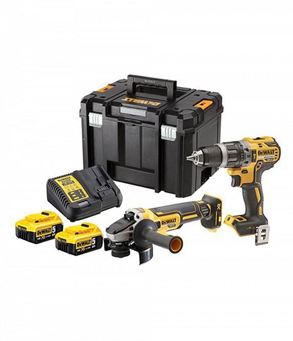 KIT: Taladro Percutor + Amoladora + 2 Bat 5Ah